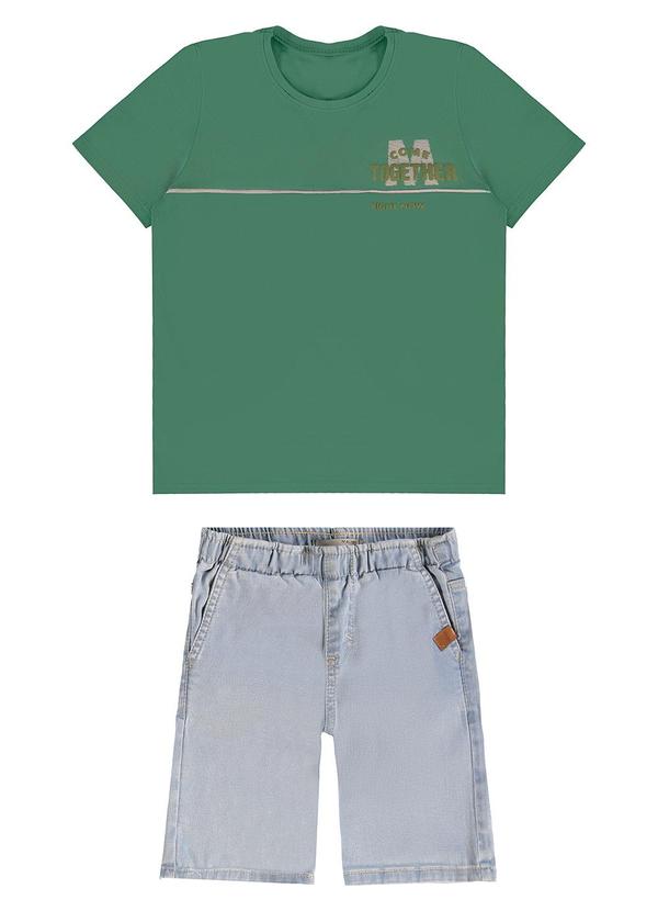 Malwee Kids - Conjunto Verde Militar Come Together com Jeans