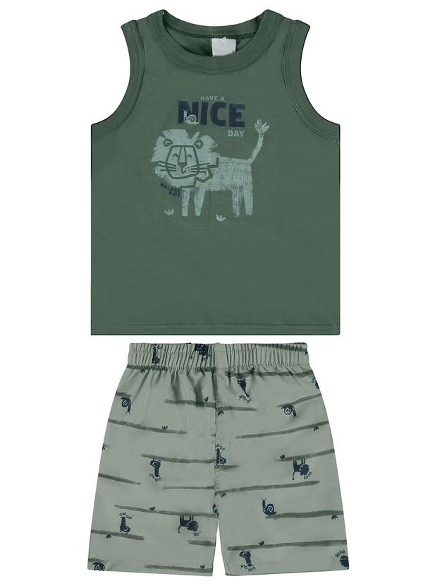 Malwee Kids - Conjunto Verde Turquesa Have a Nice Day Menino