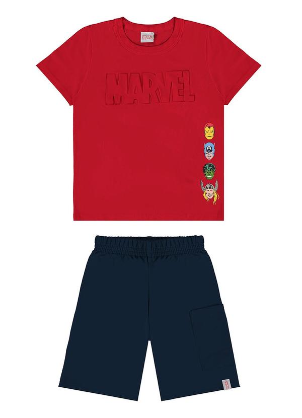 Malwee Kids - Conjunto Vermelho Avengers® em Moletinho Menino