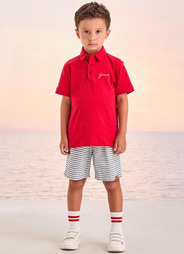 Youccie - Conjunto Vermelho com Listras Vermelho