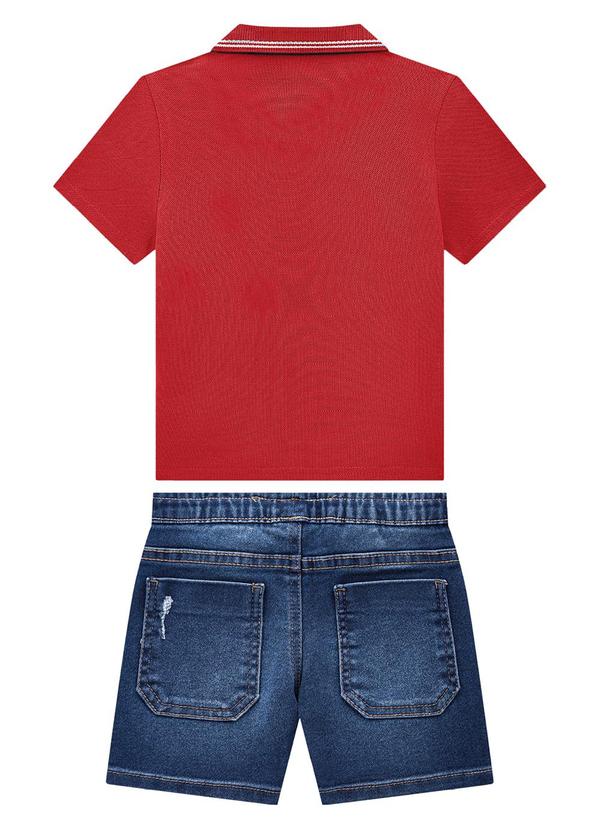 Carinhoso - Conjunto Vermelho Comfort em Piquet Menino 3