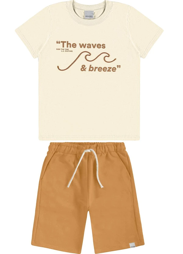 Malwee Kids - Conjunto Waves & Breeze em Moletom Off White 2