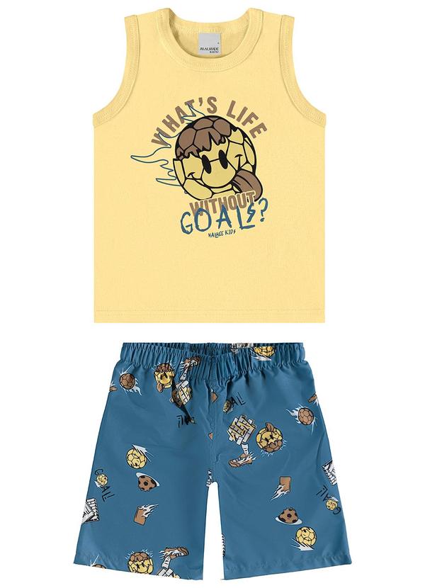 Malwee Kids - Conjunto What'S Life Without Goals? Amarelo