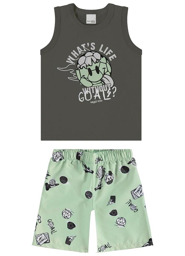 Malwee Kids - Conjunto What'S Life Without Goals? Cinza Chumbo