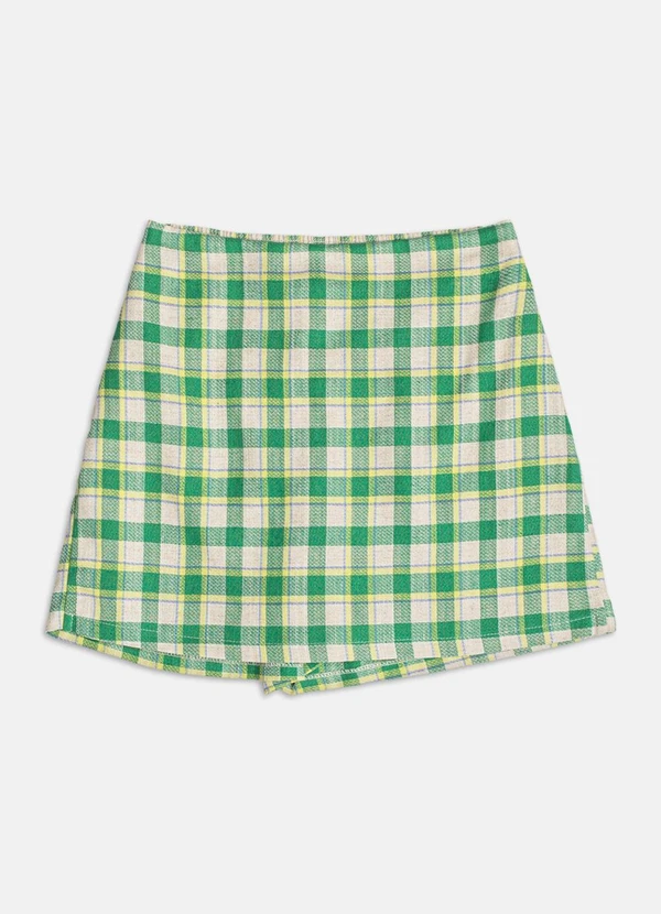 Authoria - Conjunto Xadrez com Peplum Verde 4