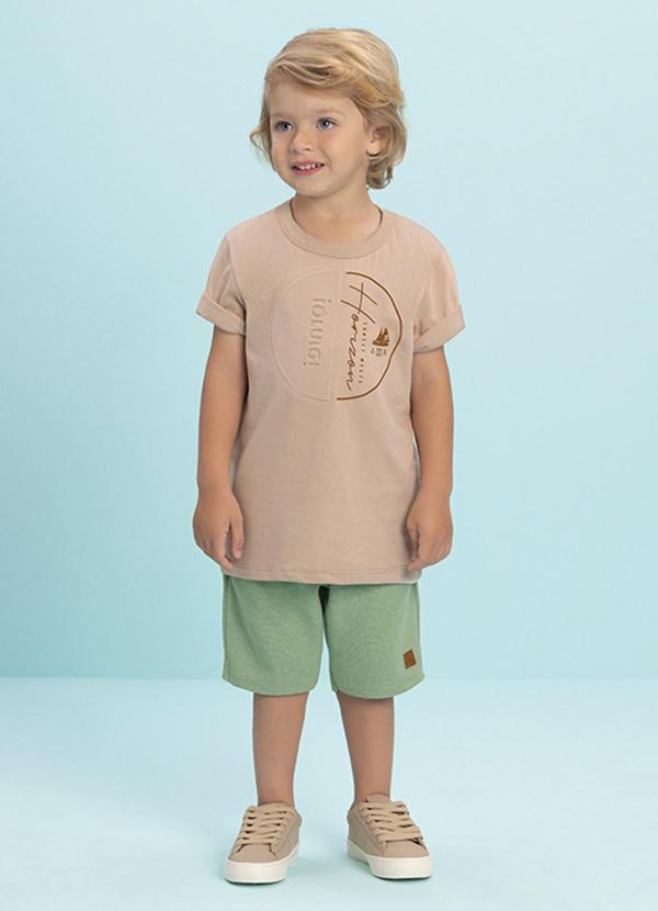 Ioluig - Conjuntos Camiseta e Bermuda em Dupla Marrom