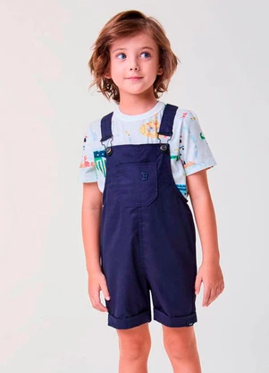 Bimbi - Jardineira Marinho com Fivelas Marinho - BIMBI