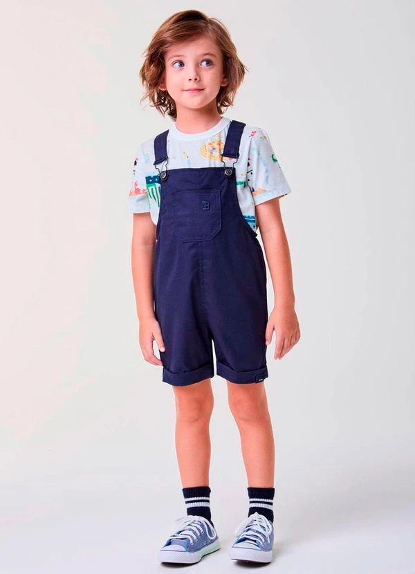 Bimbi - Jardineira Marinho com Fivelas Marinho 2