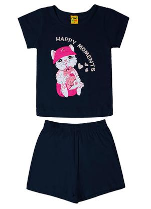 Kit 6 Conjuntos Blusa com Shorts Menina Rovi Kids