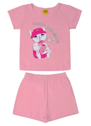 Rovitex - Kit 6 Conjuntos Blusa com Shorts Menina Rovi Kids - ROVITEX