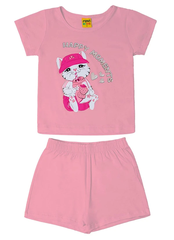 Rovitex - Kit 6 Conjuntos Blusa com Shorts Menina Rovi Kids 2
