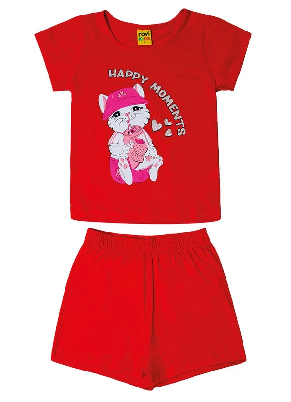 Rovitex - Kit 6 Conjuntos Blusa com Shorts Menina Rovi Kids 5