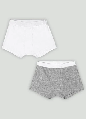 Kit Infantil com 2 Cuecas em Cotton Up Baby Cinza - UP BABY