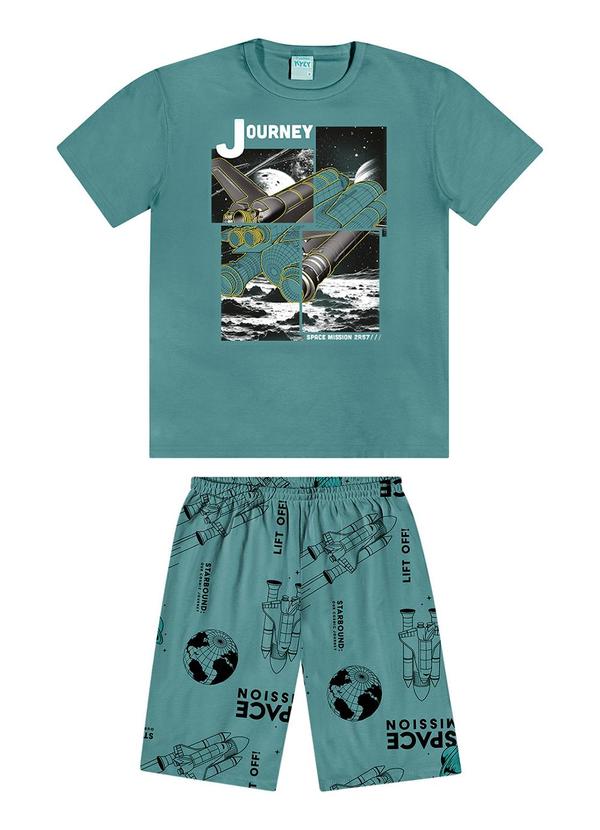 Kyly - Pijama Infantil Menino Astronauta Verde