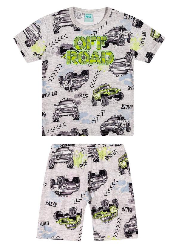 Kyly - Pijama Infantil Menino Carros Cinza