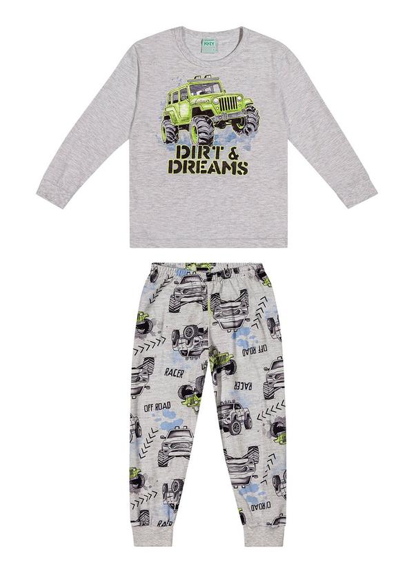 Kyly - Pijama Infantil Menino Carros Cinza