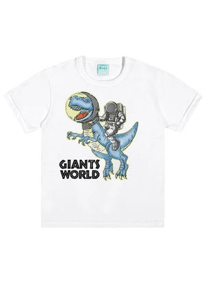Kyly - Pijama Infantil Menino Dinossauro Branco - KYLY