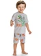 Kyly - Pijama Infantil Menino Dinossauro Cinza - variação: Cinza