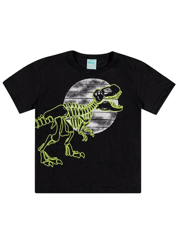 Kyly - Pijama Infantil Menino Dinossauro Preto 4