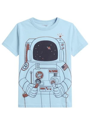Brandili - Pijama Infantil Menino em Meia Malha Azul - BRANDILI