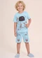 Brandili - Pijama Infantil Menino em Meia Malha Bege - variação: Azul