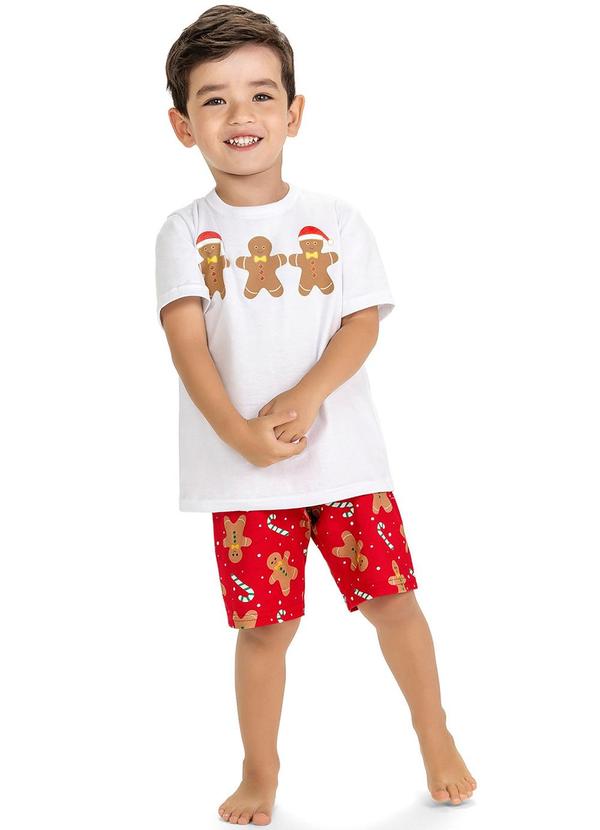 Kyly - Pijama Infantil Menino Natal Branco