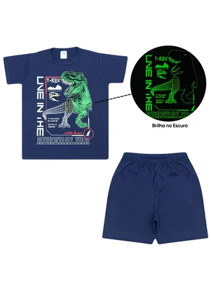 Outlet - Pijama Infantil Meninos Azul - OUTLET