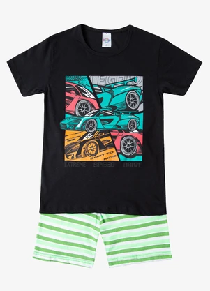 Rovitex - Pijama Mascuilno Brilha no Escuro Kappes Verde - ROVITEX