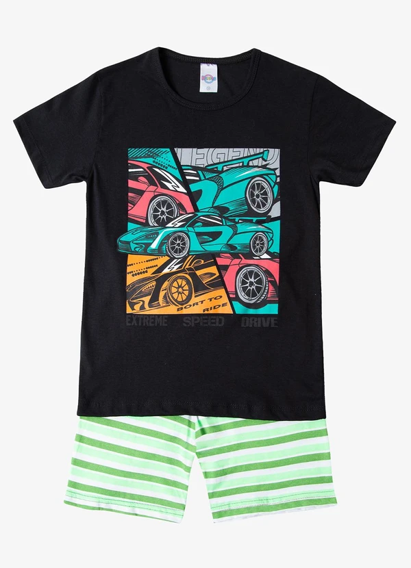 Rovitex - Pijama Mascuilno Brilha no Escuro Kappes Verde