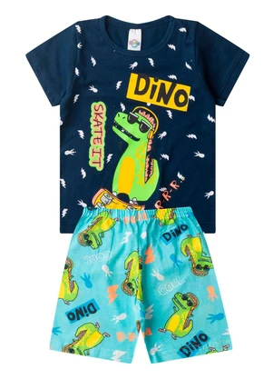 Rovitex - Pijama Masculino Brilha no Escuro Kappes Azul - ROVITEX