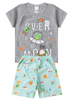 Rovitex - Pijama Masculino Brilha no Escuro Kappes Cinza - ROVITEX