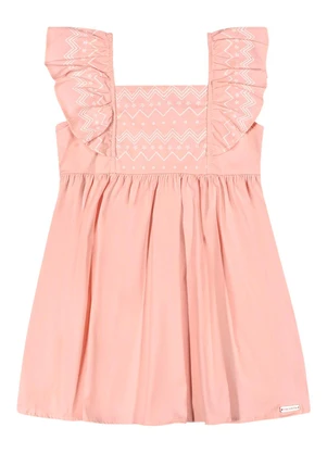 Colorittá - Vestido Infantil Menina com Babados Rosa - COLORITTÁ