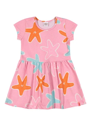Elian - Vestido Infantil Menina Estrela-Do-Mar Rosa - ELIAN