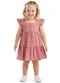 Colorittá - Vestido Infantil Menina Linho Bordado Rosa - variação: Rosa