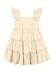 Colorittá - Vestido Infantil Menina Tricô Babados Bege - variação: Bege