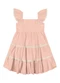 Colorittá - Vestido Infantil Menina Tricô Babados Bege - variação: Rosa