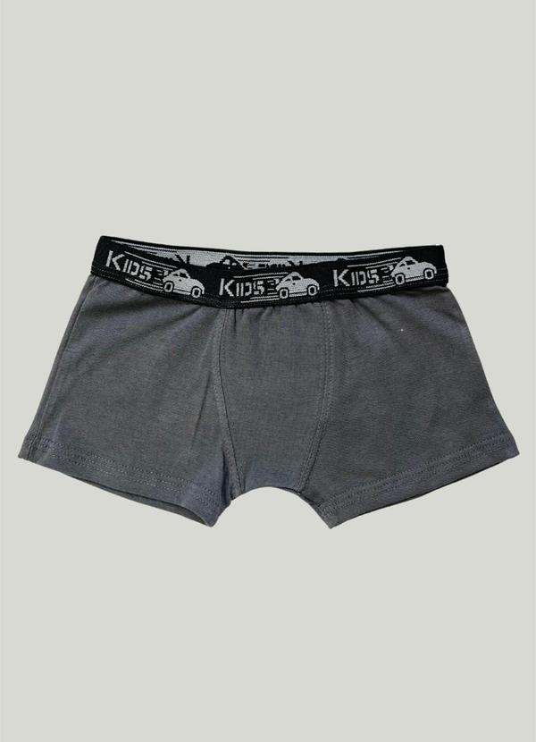 Miniman - Cueca Boxer Infantil Cinza Chumbo