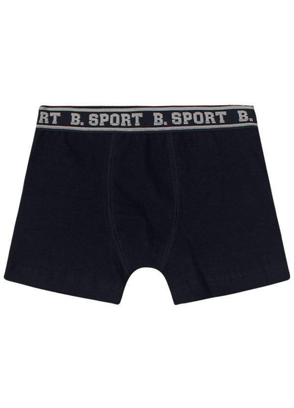 Brandili - Cueca Boxer Infantil Menino em Cotton Preto