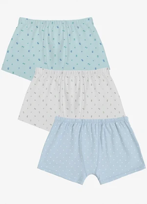 Trick Nick - Kit 3 Cuecas Infantis Boxer em Cotton Unica - TRICK NICK