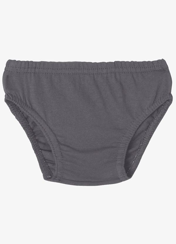 Select - Kit 3 Cuecas Slip Infantil em Algodão Preto 4