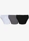 Select - Kit 3 Cuecas Slip Infantil em Algodão Preto - variação: Preto