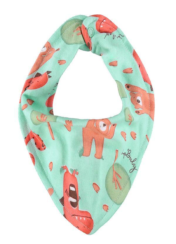 Up Baby - Babador Bandana em Suedine para Bebê Bege