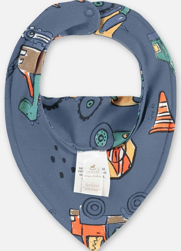 Up Baby - Babador Suedine Bebê Menino Azul 2