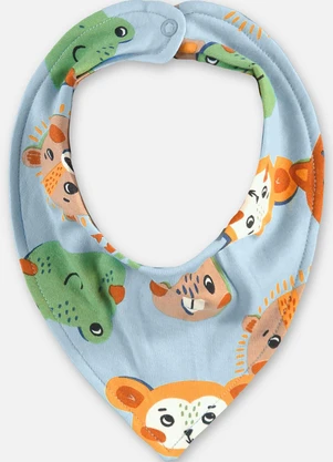 Up Baby - Babador Suedine Bebê Menino Azul - UP BABY