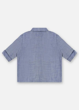 Up Baby - Bata Bebê Menino Algodão Azul - UP BABY
