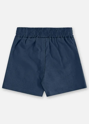 Up Baby - Bermuda Linho Bebê Menino Azul - UP BABY