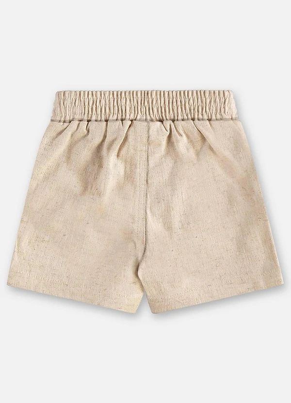 Up Baby - Bermuda Linho Bebê Menino Bege 4