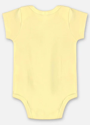 Up Baby - Body Bebê Menino Suedine Amarelo - UP BABY
