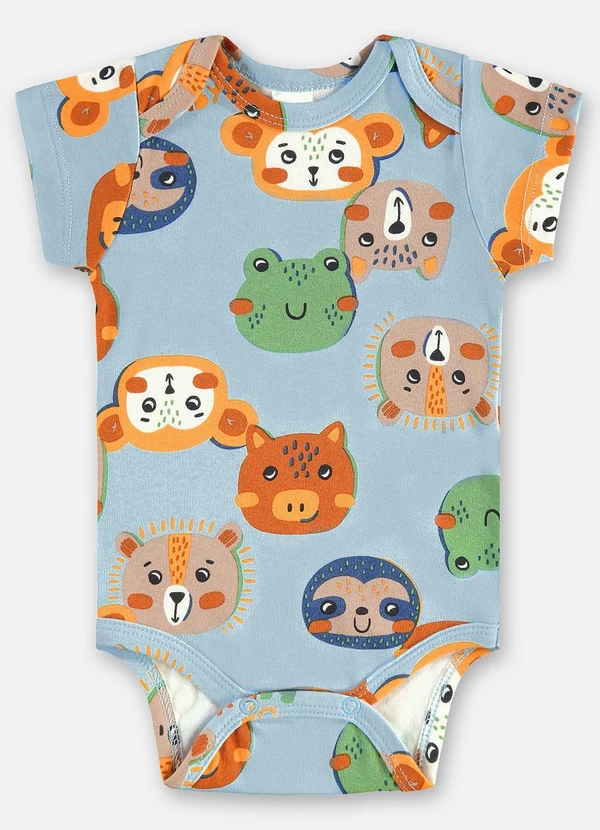 Up Baby - Body Bebê Menino Suedine Azul 2