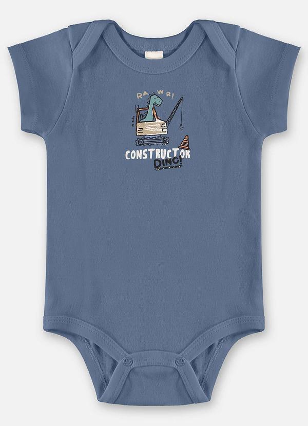 Up Baby - Body Bebê Menino Suedine Azul